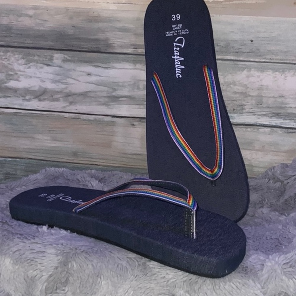 Casual rainbow sandals